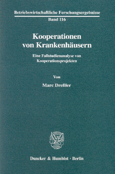 Kooperationen von Krankenhäusern Kooperationen von Krankenhäusern