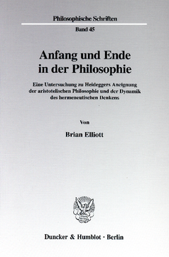 Anfang und Ende in der Philosophie Anfang und Ende in der Philosophie