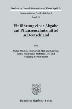 Einführung einer Abgabe auf Pflanzenschutzmittel in Deutschland Einführung einer Abgabe auf Pflanzenschutzmittel in Deutschland