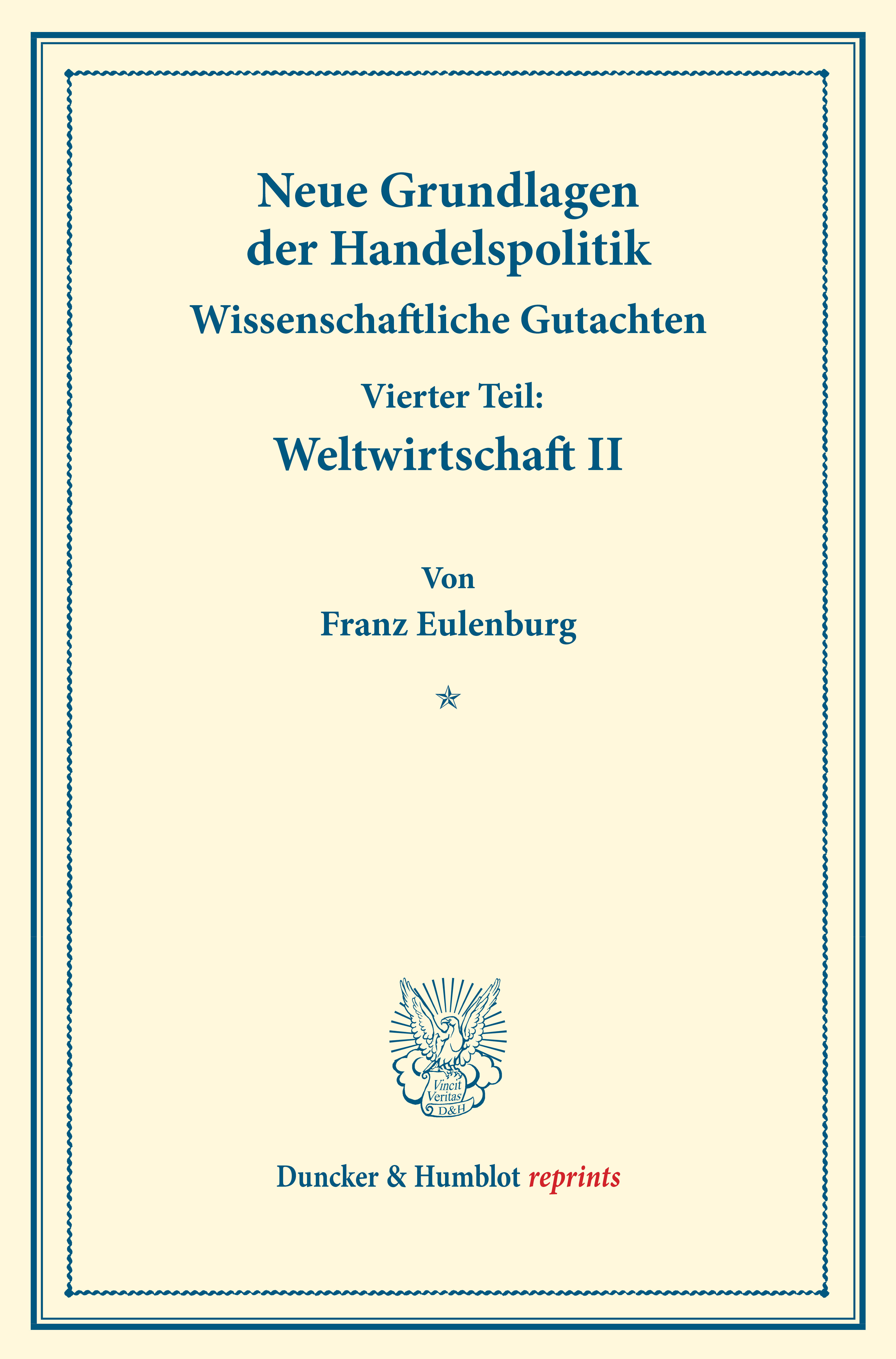 Neue Grundlagen der Handelspolitik