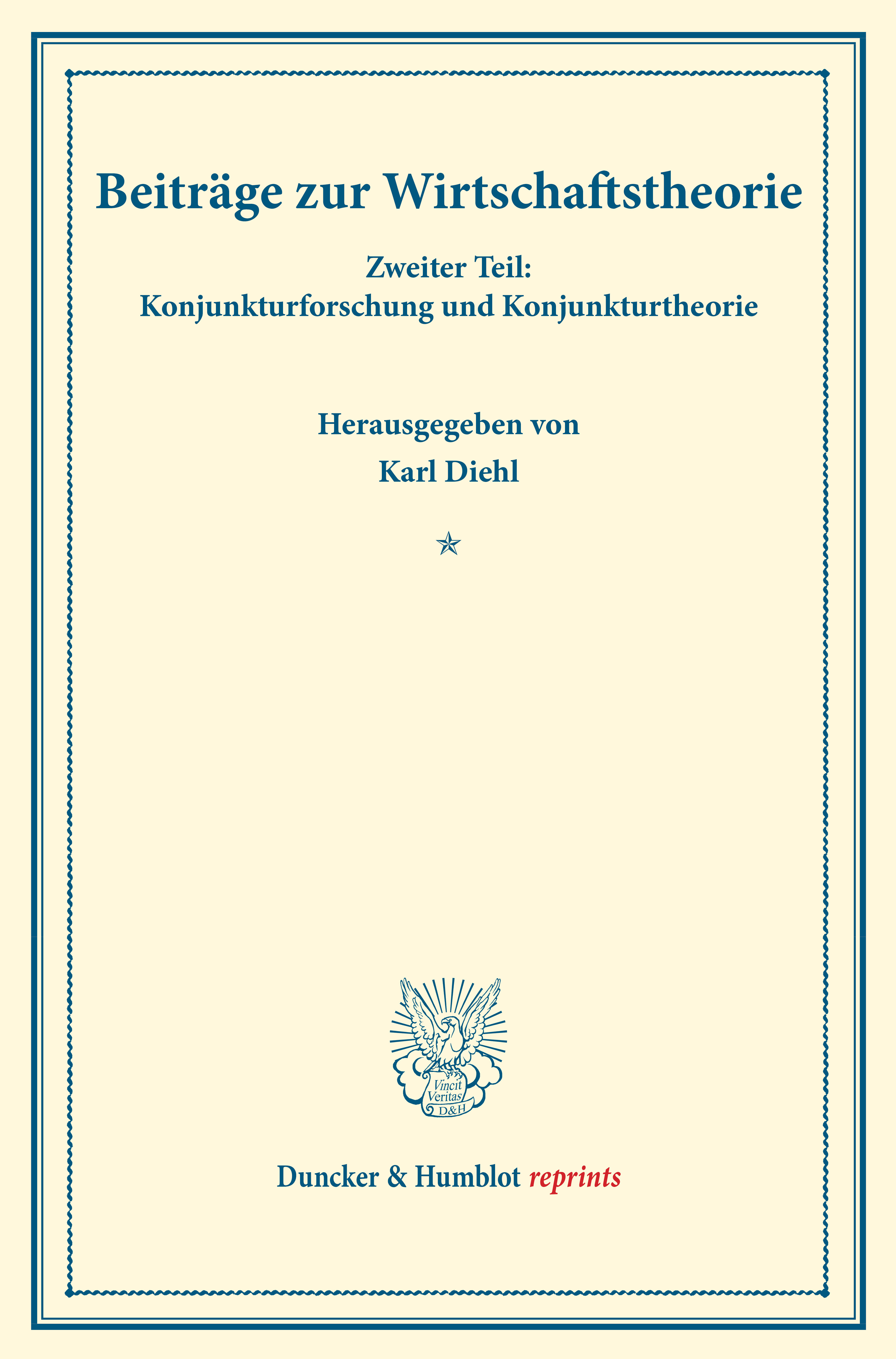 Beiträge zur Wirtschaftstheorie