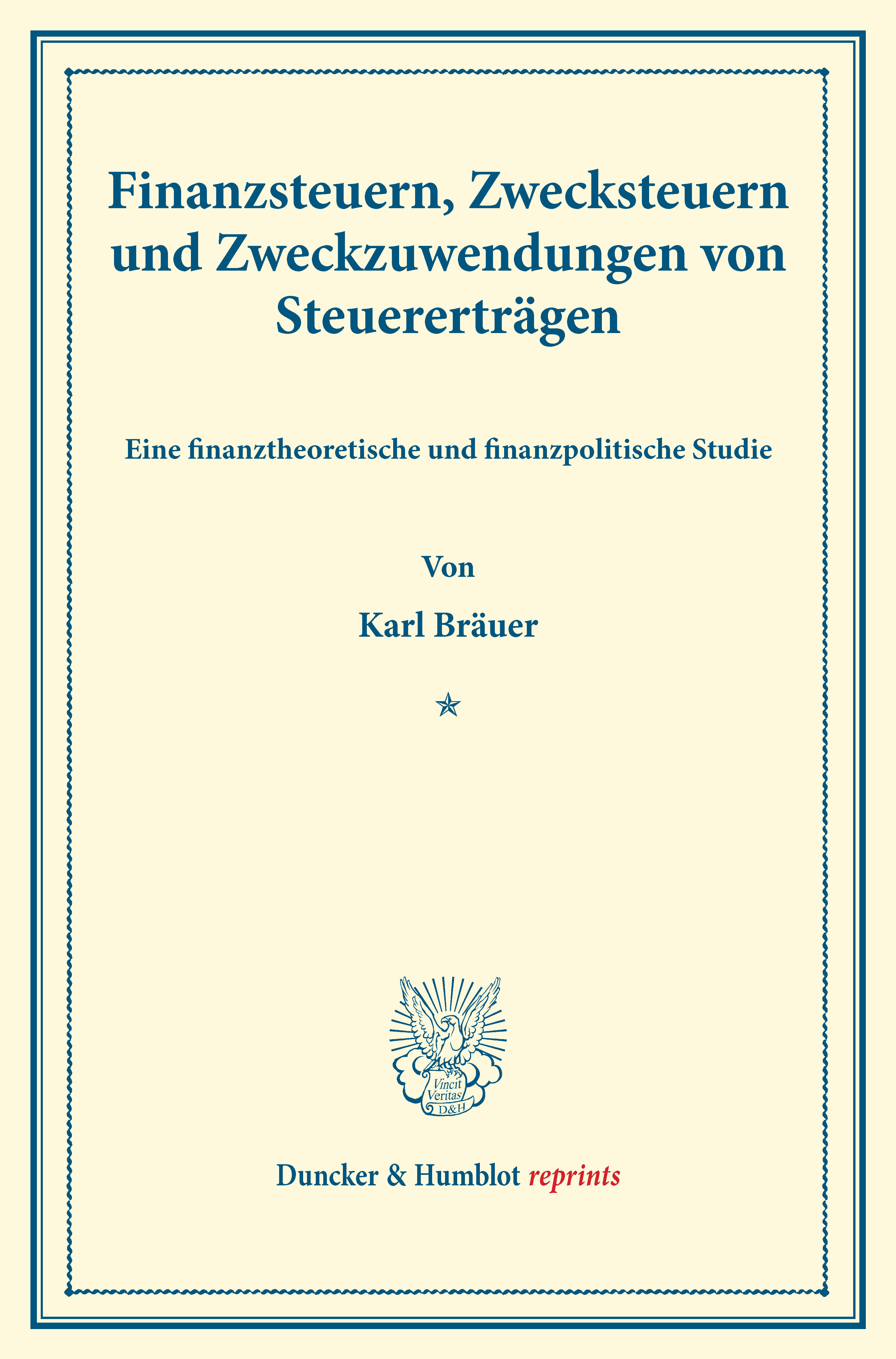 Finanzsteuern, Zwecksteuern und Zweckzuwendungen von Steuererträgen