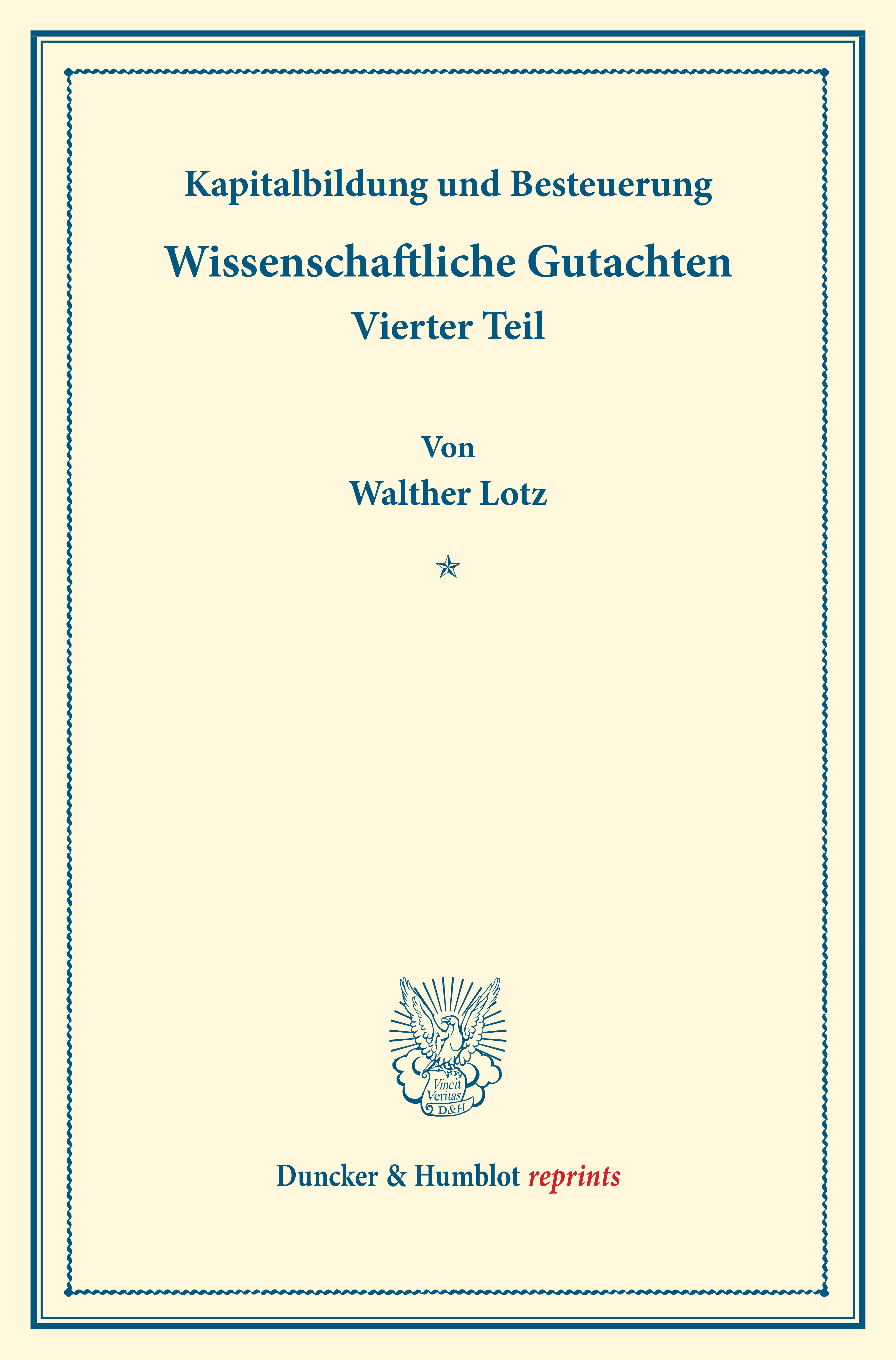 Kapitalbildung und Besteuerung
