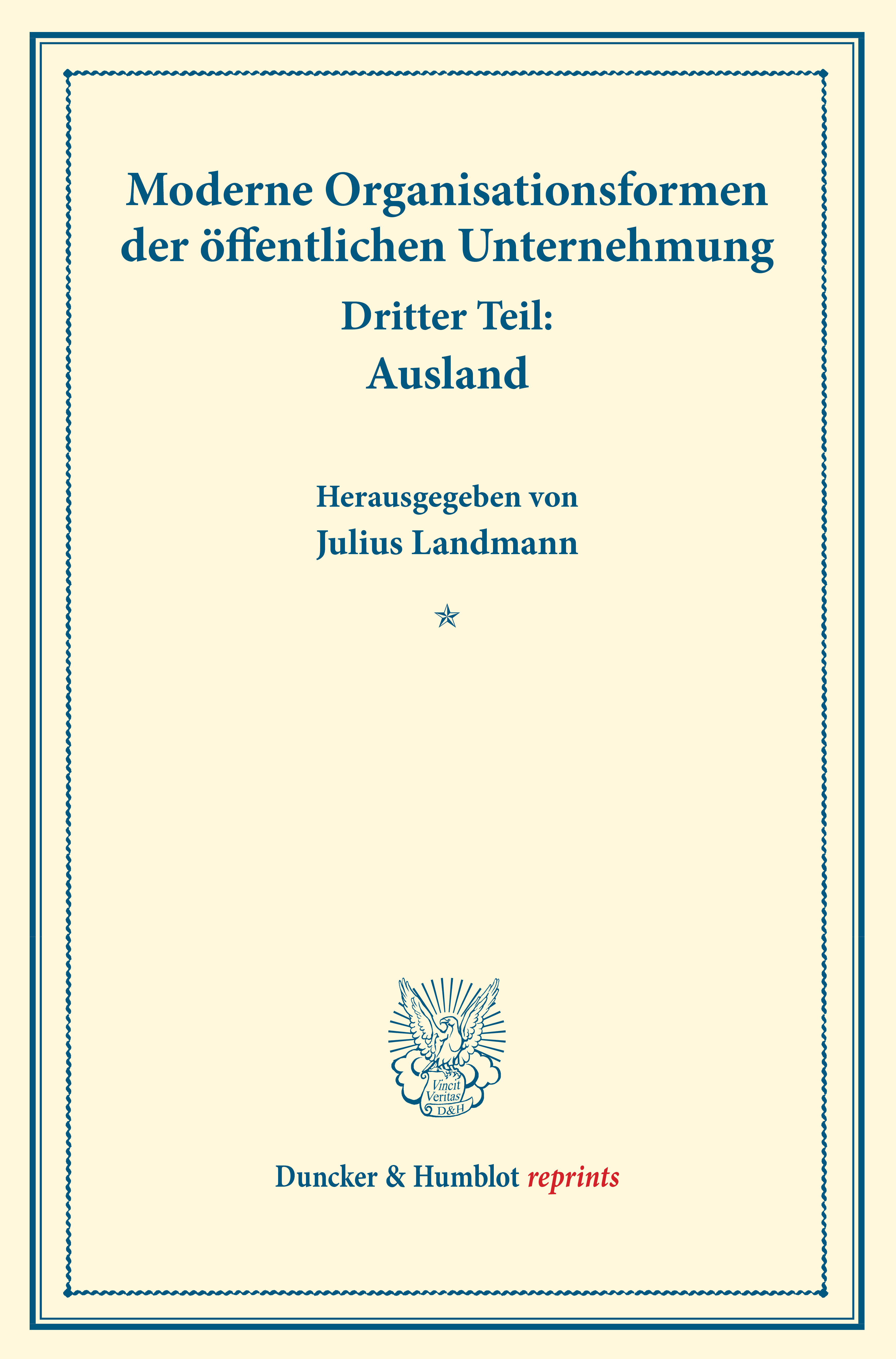 Moderne Organisationsformen der öffentlichen Unternehmung