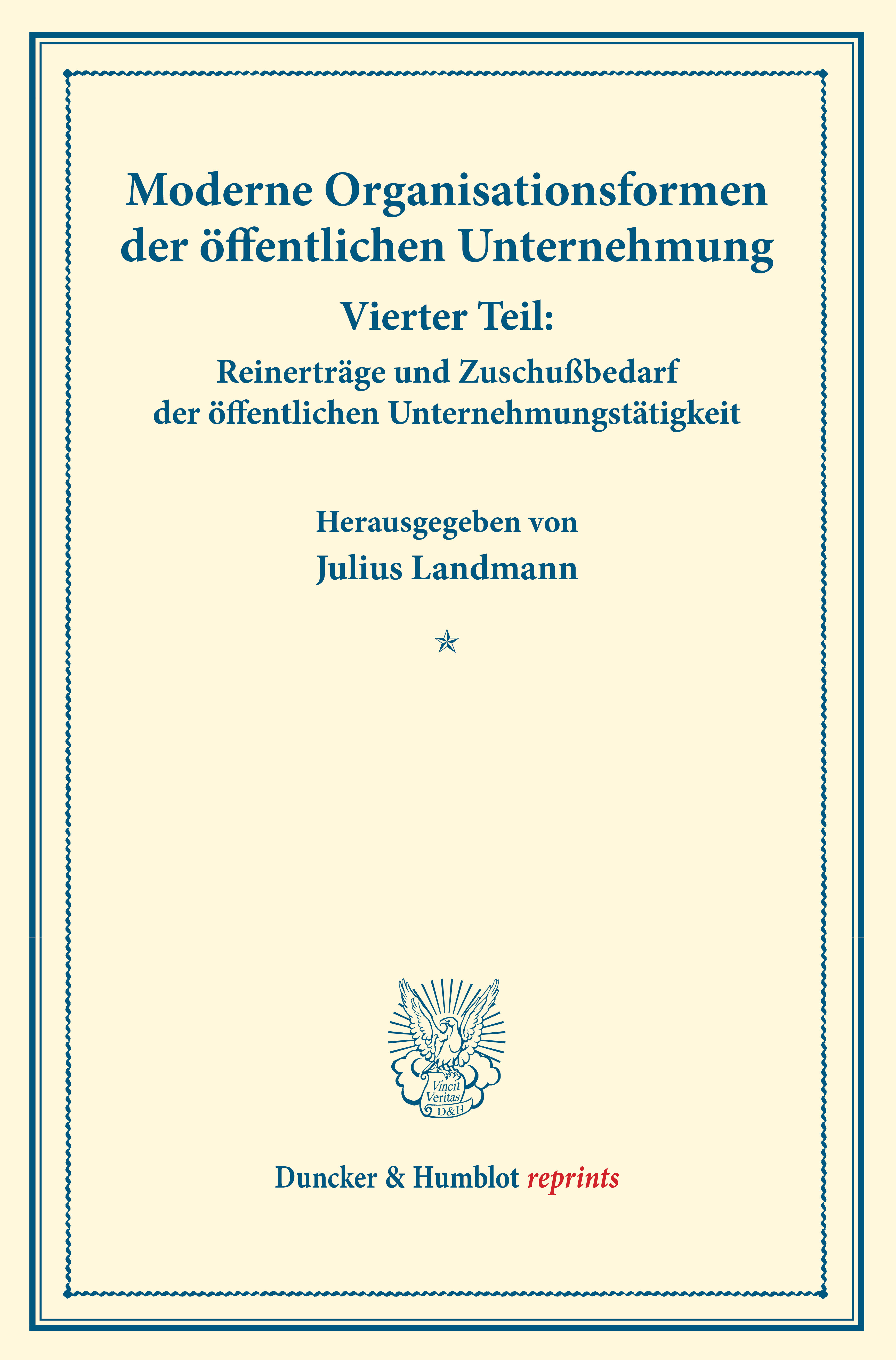 Moderne Organisationsformen der öffentlichen Unternehmung
