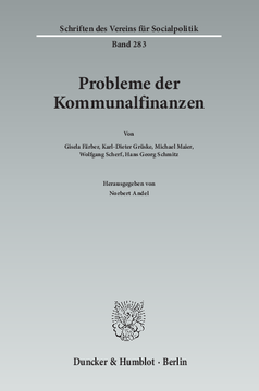 Probleme der Kommunalfinanzen Probleme der Kommunalfinanzen