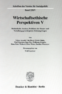 Wirtschaftsethische Perspektiven V