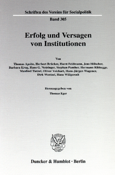 Erfolg und Versagen von Institutionen Erfolg und Versagen von Institutionen