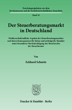 Der Steuerberatungsmarkt in Deutschland Der Steuerberatungsmarkt in Deutschland