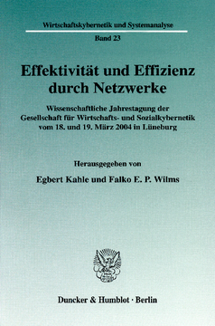Effektivität und Effizienz durch Netzwerke Effektivität und Effizienz durch Netzwerke