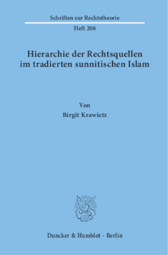 Hierarchie der Rechtsquellen im tradierten sunnitischen Islam Hierarchie der Rechtsquellen im tradierten sunnitischen Islam
