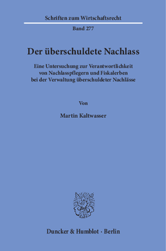 Der überschuldete Nachlass Der überschuldete Nachlass