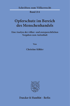 Opferschutz im Bereich des Menschenhandels Opferschutz im Bereich des Menschenhandels