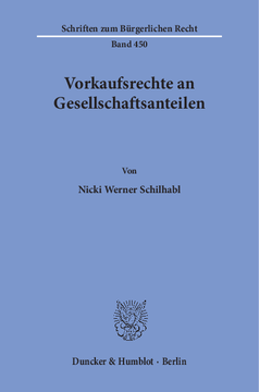 Vorkaufsrechte an Gesellschaftsanteilen Vorkaufsrechte an Gesellschaftsanteilen