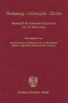 Verfassung - Philosophie - Kirche Verfassung - Philosophie - Kirche