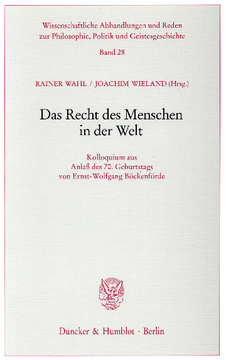 Das Recht des Menschen in der Welt Das Recht des Menschen in der Welt