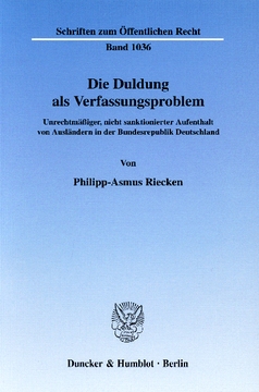 Die Duldung als Verfassungsproblem Die Duldung als Verfassungsproblem