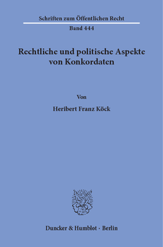 Rechtliche und politische Aspekte von Konkordaten Rechtliche und politische Aspekte von Konkordaten