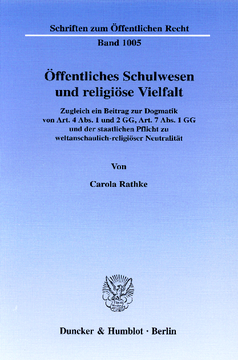 Öffentliches Schulwesen und religiöse Vielfalt Öffentliches Schulwesen und religiöse Vielfalt