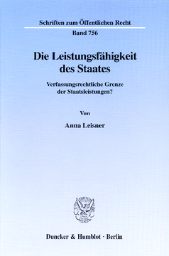 Die Leistungsfähigkeit des Staates Die Leistungsfähigkeit des Staates