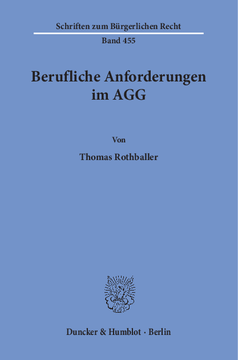 Berufliche Anforderungen im AGG Berufliche Anforderungen im AGG