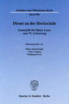 Dienst an der Hochschule Dienst an der Hochschule