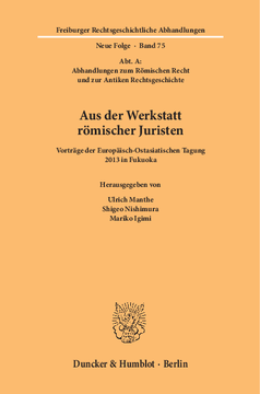 Aus der Werkstatt römischer Juristen Aus der Werkstatt römischer Juristen