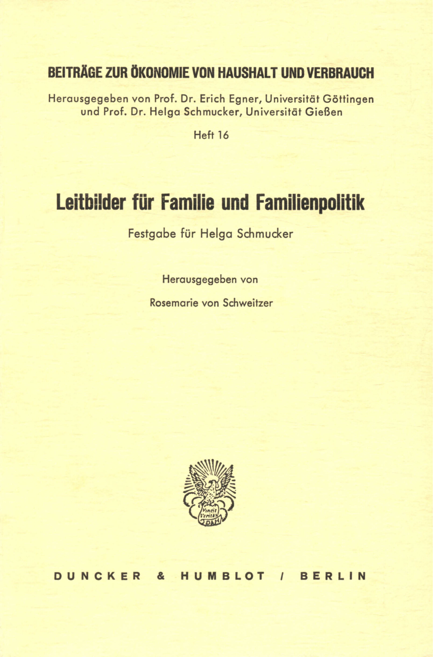Leitbilder für Familie und Familienpolitik