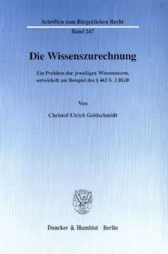 Die Wissenszurechnung Die Wissenszurechnung
