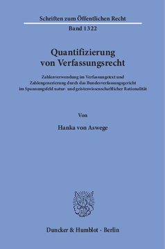 Quantifizierung von Verfassungsrecht Quantifizierung von Verfassungsrecht