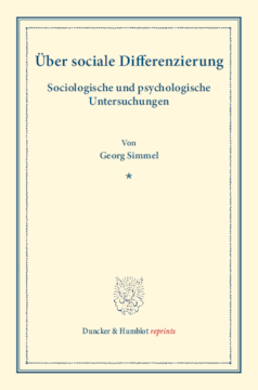 Über sociale Differenzierung Über sociale Differenzierung