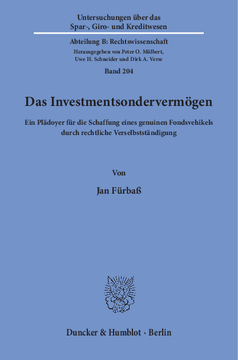 Das Investmentsondervermögen Das Investmentsondervermögen