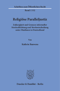 Religiöse Paralleljustiz Religiöse Paralleljustiz