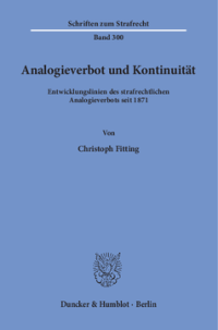 Analogieverbot und Kontinuität