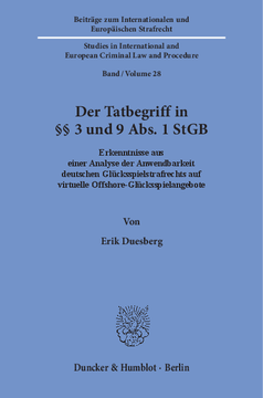 Der Tatbegriff in §§ 3 und 9 Abs. 1 StGB Der Tatbegriff in §§ 3 und 9 Abs. 1 StGB