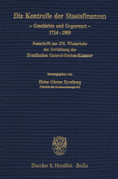 Die Kontrolle der Staatsfinanzen Die Kontrolle der Staatsfinanzen
