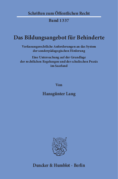 Das Bildungsangebot für Behinderte Das Bildungsangebot für Behinderte