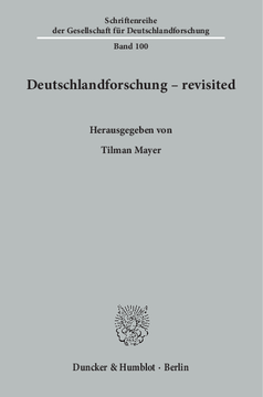 Deutschlandforschung – revisited Deutschlandforschung – revisited