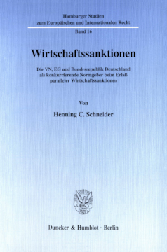 Wirtschaftssanktionen Wirtschaftssanktionen