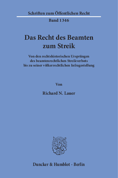 Das Recht des Beamten zum Streik Das Recht des Beamten zum Streik