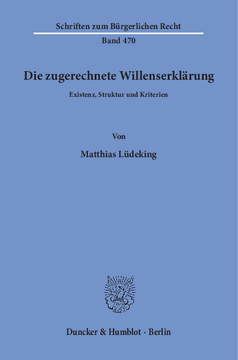 Die zugerechnete Willenserklärung Die zugerechnete Willenserklärung