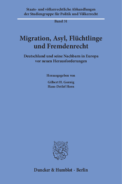 Migration, Asyl, Flüchtlinge und Fremdenrecht Migration, Asyl, Flüchtlinge und Fremdenrecht