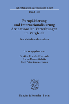Europäisierung und Internationalisierung der nationalen Verwaltungen im Vergleich Europäisierung und Internationalisierung der nationalen Verwaltungen im Vergleich