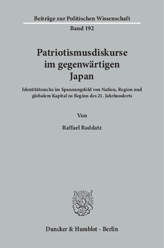 Patriotismusdiskurse im gegenwärtigen Japan Patriotismusdiskurse im gegenwärtigen Japan
