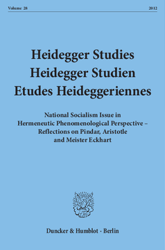 Heidegger Studies / Heidegger Studien / Etudes Heideggeriennes Heidegger Studies / Heidegger Studien / Etudes Heideggeriennes
