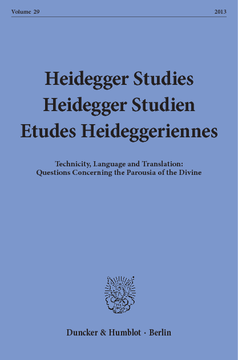 Heidegger Studies / Heidegger Studien / Etudes Heideggeriennes Heidegger Studies / Heidegger Studien / Etudes Heideggeriennes
