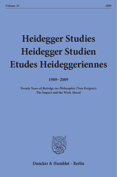 Heidegger Studies / Heidegger Studien / Etudes Heideggeriennes Heidegger Studies / Heidegger Studien / Etudes Heideggeriennes