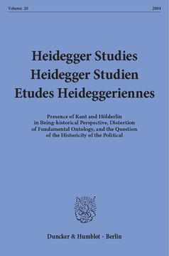 Heidegger Studies / Heidegger Studien / Etudes Heideggeriennes Heidegger Studies / Heidegger Studien / Etudes Heideggeriennes