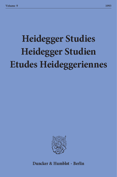 Heidegger Studies / Heidegger Studien / Etudes Heideggeriennes Heidegger Studies / Heidegger Studien / Etudes Heideggeriennes