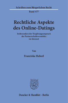 Rechtliche Aspekte des Online-Datings Rechtliche Aspekte des Online-Datings